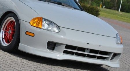 Image of ABS Dynamics Voor Bumper Lip Type R Style Zwart Polyurethane Honda Del Sol