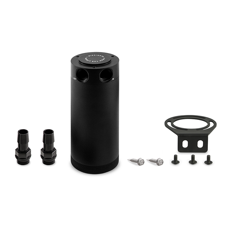 Image of Mishimoto Oil Catch Can Kit Baffled XL 2-poort Zwart 63.5mm Aluminium