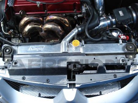 Image of AeroworkS Radiator Koelingplaat Carbon Mitsubishi Lancer Evolution