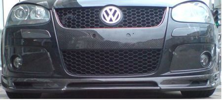 Image of AeroworkS Voor Bumper Lip Carbon Volkswagen Golf