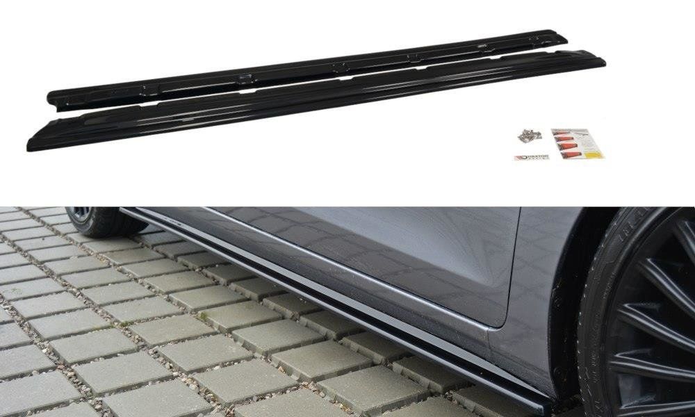 Image of Maxton Side Skirts Glanzend Zwart ABS Plastic Hyundai I30