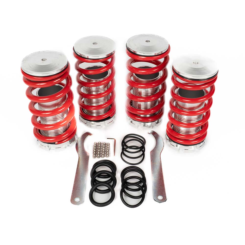 Image of SK-Import Verlagingsveren Verstelbaar Rood Staal Honda Civic,CRX,Del Sol