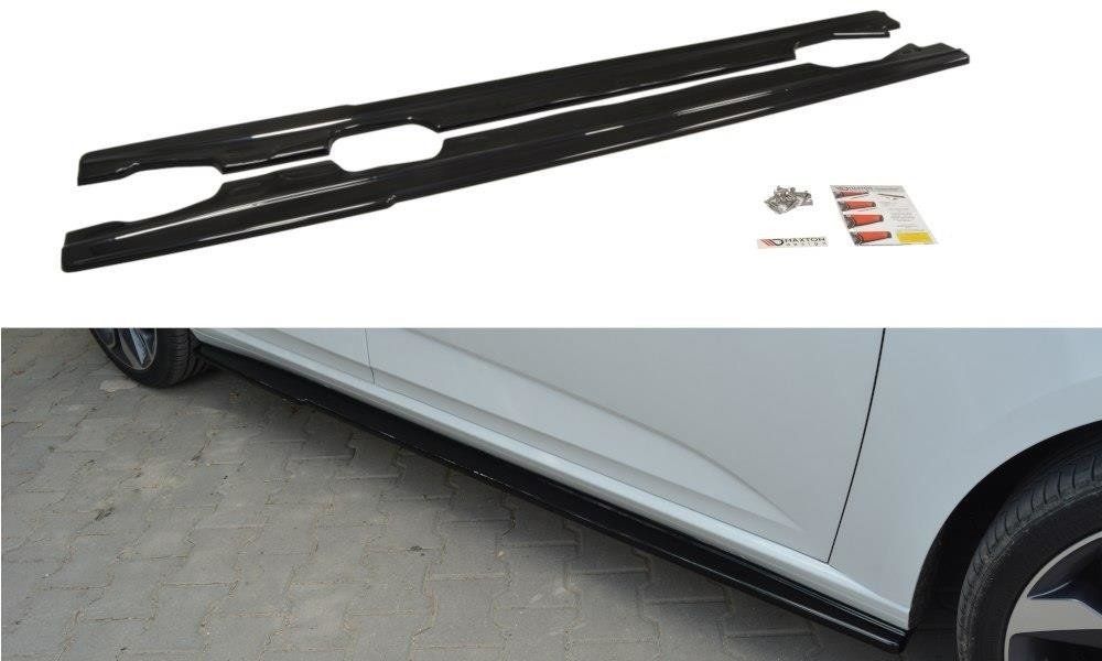 Image of Maxton Side Skirts Glanzend Zwart ABS Plastic Renault Mégane