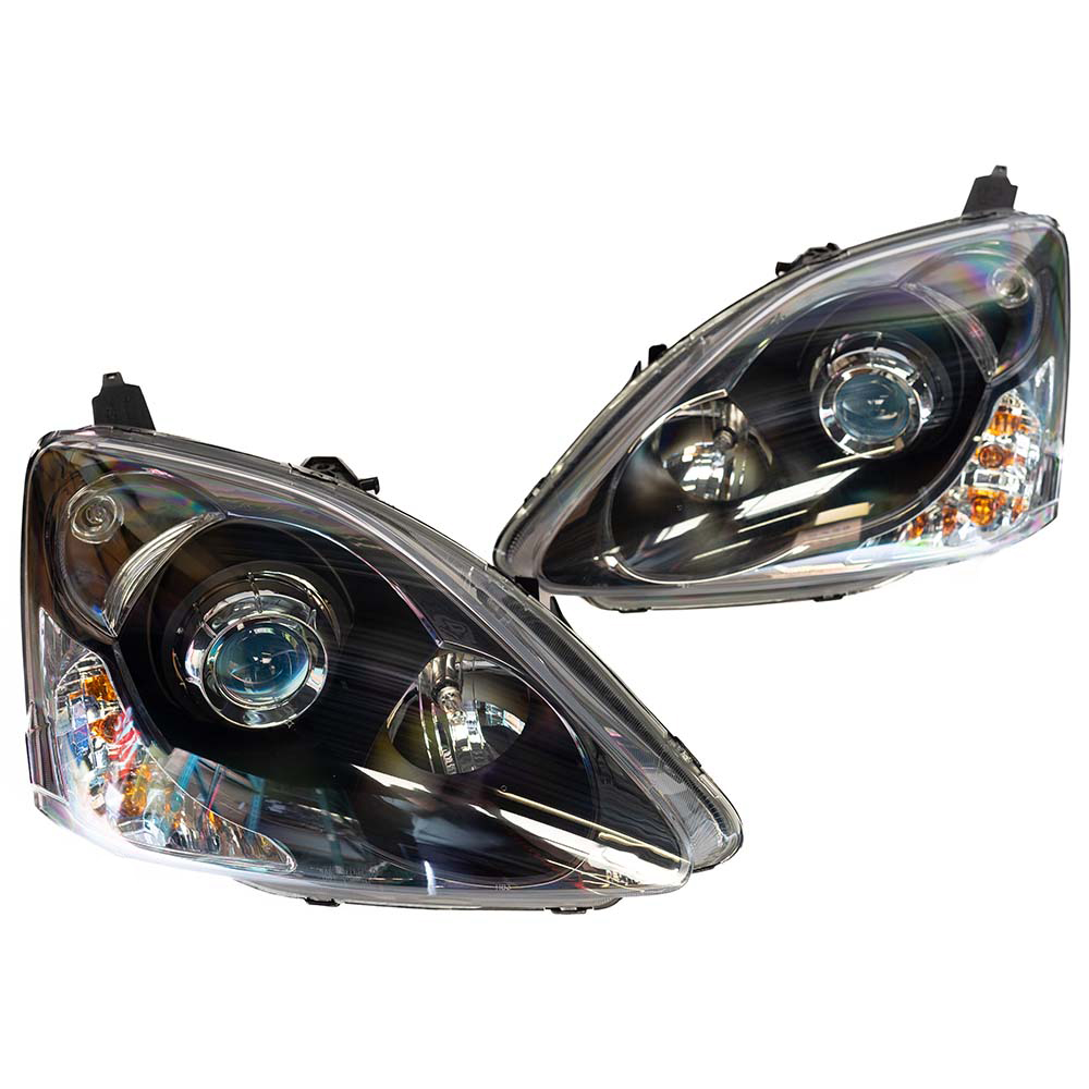Image of DEPO Koplampen Facelift Look Black Housing Honda Civic
