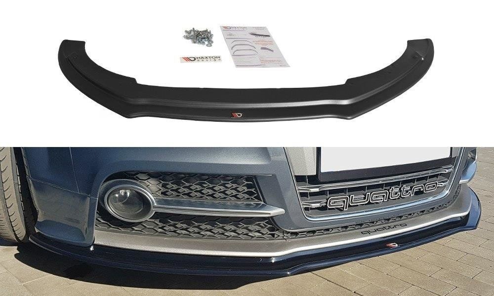 Image of Maxton Voor Bumper Lip V1 Glanzend Zwart ABS Plastic Audi TT