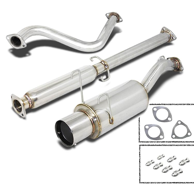 Image of SK-Import Cat-back Uitlaatsysteem 61mm Roestvrij Staal Honda Del Sol