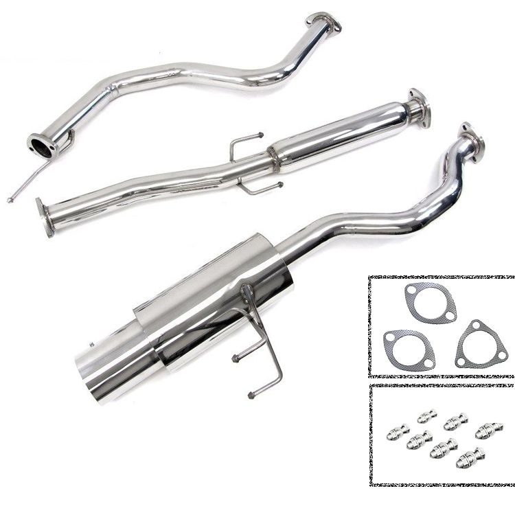 Image of SK-Import Cat-back Uitlaatsysteem 61mm Roestvrij Staal Honda Civic