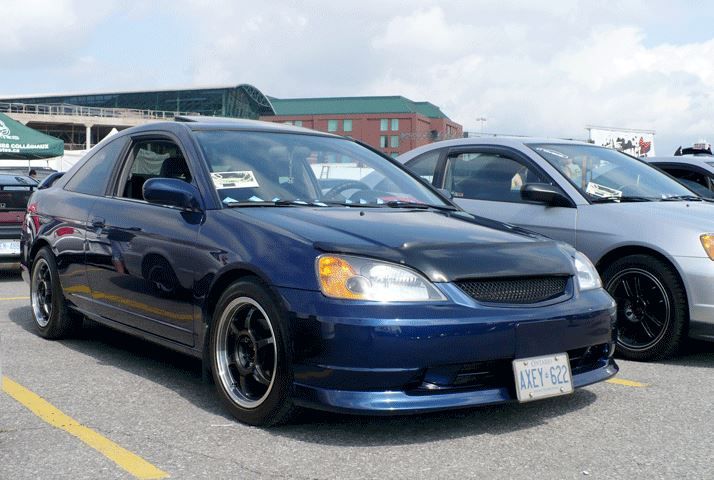 Image of SK-Import Insect Deflectors JDM Style Smoke Kunststof Honda Civic