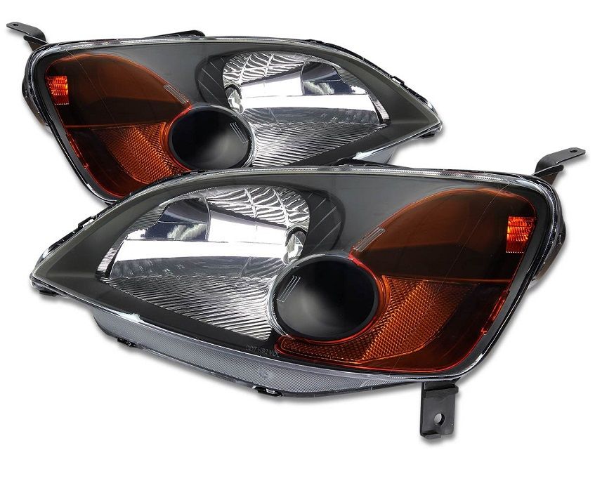 Image of SK-Import Koplampen Amber Corner Black Housing Smoke Amber Glas Honda Civic Pre Facelift