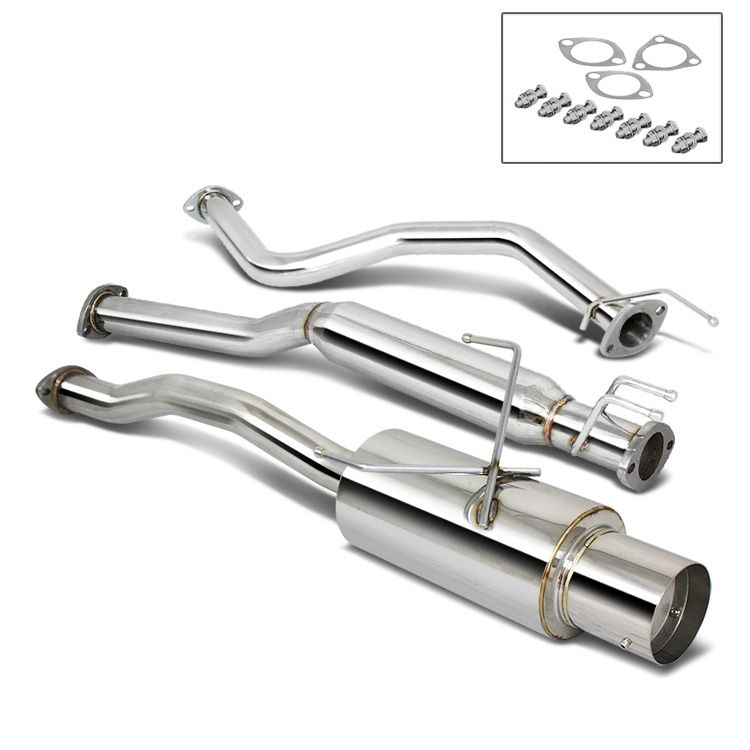 Image of SK-Import Cat-back Uitlaatsysteem 61mm Roestvrij Staal Honda Civic