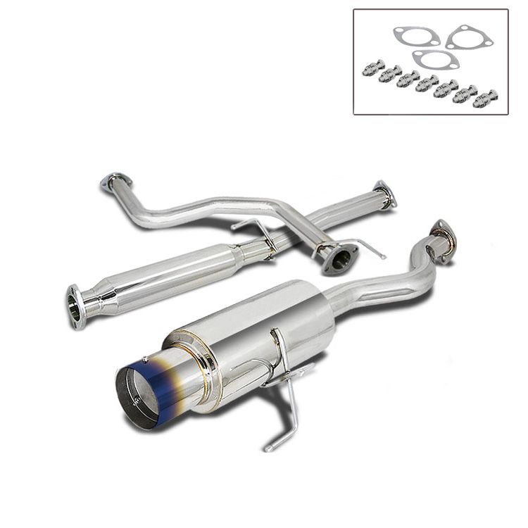 Image of SK-Import Cat-back Uitlaatsysteem 61mm Roestvrij Staal Honda Civic