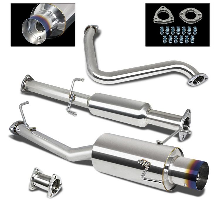 Image of SK-Import Cat-back Uitlaatsysteem 61mm Roestvrij Staal Honda Prelude