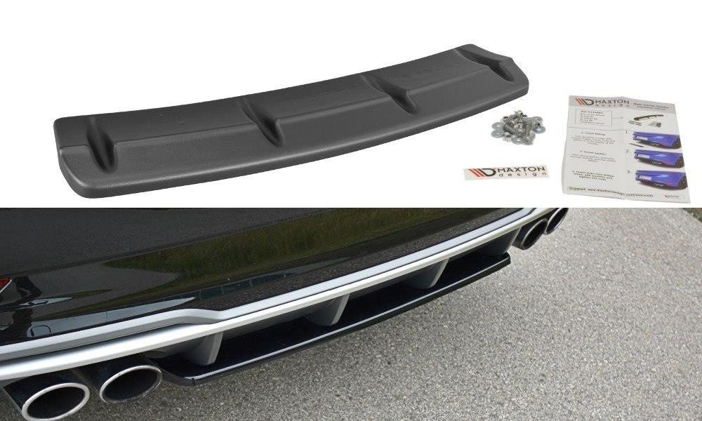 Image of Maxton Achter Bumper Lip Glanzend Zwart ABS Plastic Audi S3 Facelift