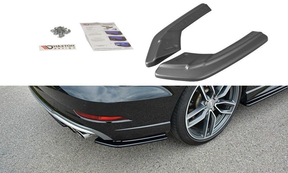 Image of Maxton Achter Bumper Lip Glanzend Zwart ABS Plastic Audi S3 Facelift