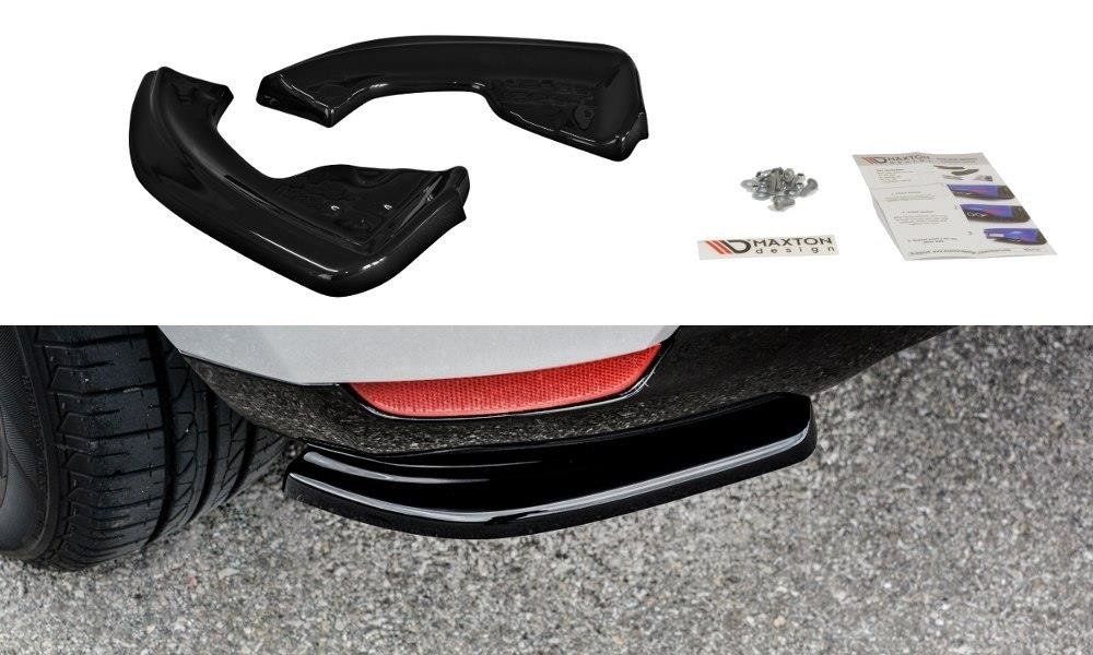 Image of Maxton Achter Bumper Lip Glanzend Zwart ABS Plastic Renault Clio Pre Facelift