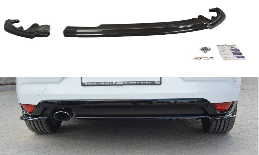 Image of Maxton Achter Bumper Lip Glanzend Zwart ABS Plastic Renault Mégane
