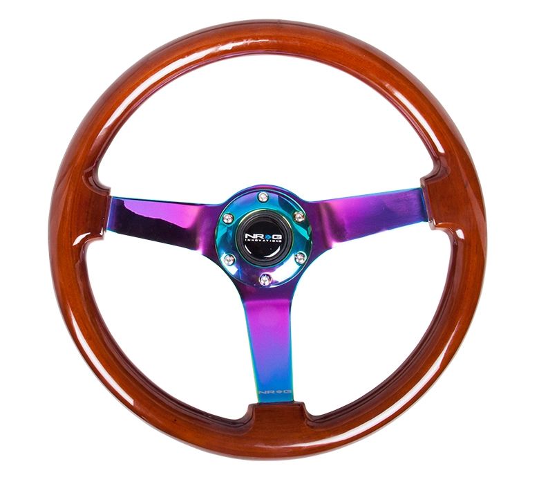 Image of NRG Innovations Stuur Deep Dish Neo Chroom 350mm Hout