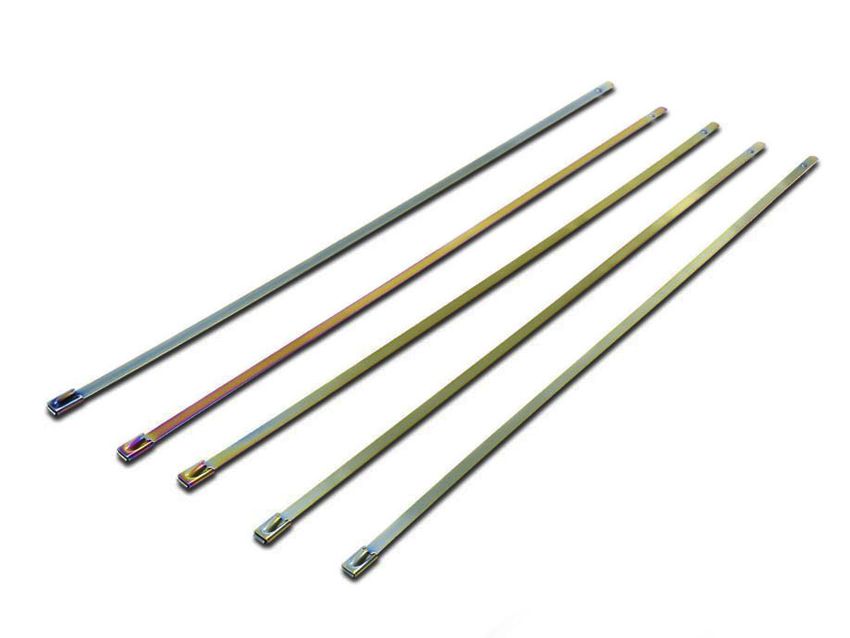 Image of SK-Import Uitlaat Hitteband Zip-ties Neo Chroom