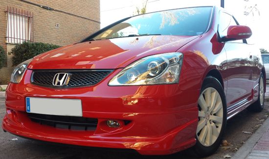 Image of SK-Import Voor Bumper Lip Mugen Style Polyester Honda Civic Facelift