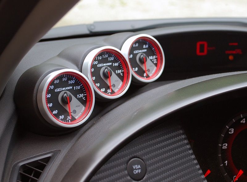 Image of SK-Import Meterhouder Zwart 60mm Polyester Honda Civic