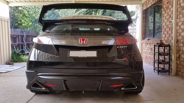 Image of SK-Import Achter Bumper Lip Grand Prix Style Polyester Honda Civic