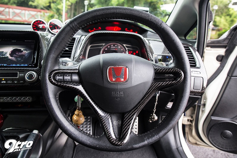 Image of SK-Import Stuur Cover Carbon Honda Civic J’s Racing Style