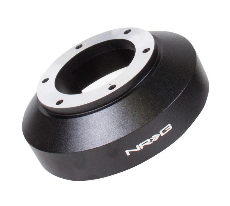 Image of NRG Innovations Stuurnaaf Kort Zwart Aluminium Nissan 350Z,370Z