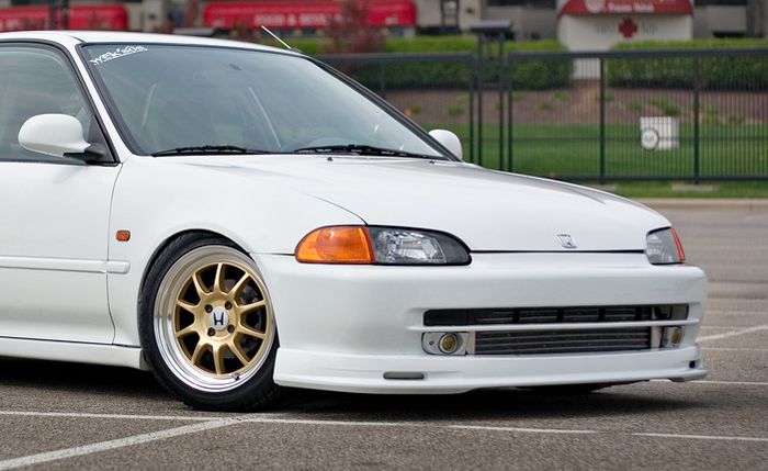 Image of PU Design Voor Bumper Lip Mugen Style Zwart Polyurethane Honda Civic