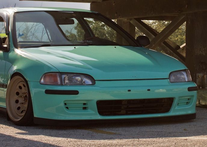 Image of Honda Voor Bumper Lip OEM VTI Style ABS Plastic Honda Civic