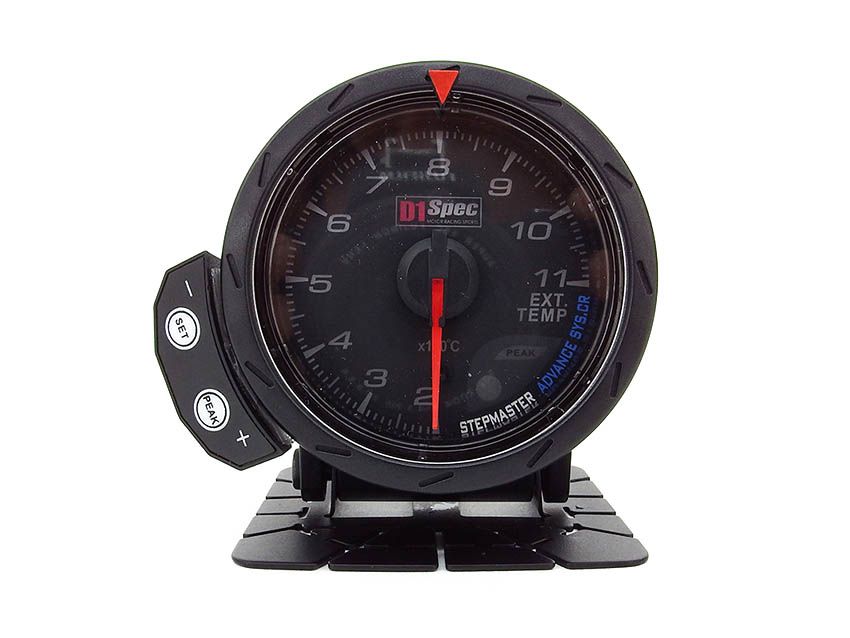 Image of D1 Spec Meter Version 2 Zwart 60mm Uitlaat Gas Temperatuur