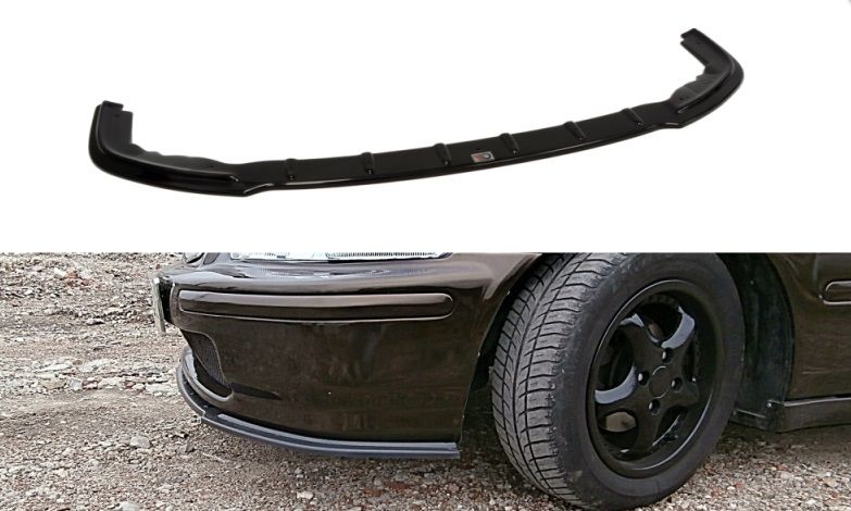 Image of Maxton Voor Bumper Lip Zwart ABS Plastic Honda Civic Pre-Facelift 1996-1998