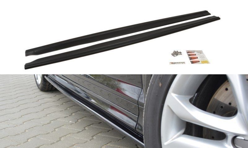 Image of Maxton Side Skirts Glanzend Zwart ABS Plastic Audi S3