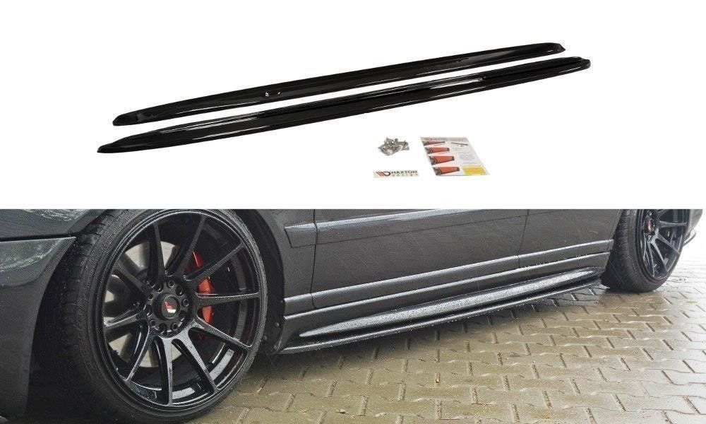 Image of Maxton Side Skirts Glanzend Zwart ABS Plastic Audi S4