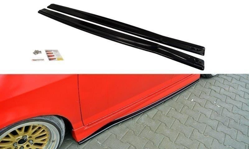 Image of Maxton Side Skirts Glanzend Zwart ABS Plastic Honda Jazz