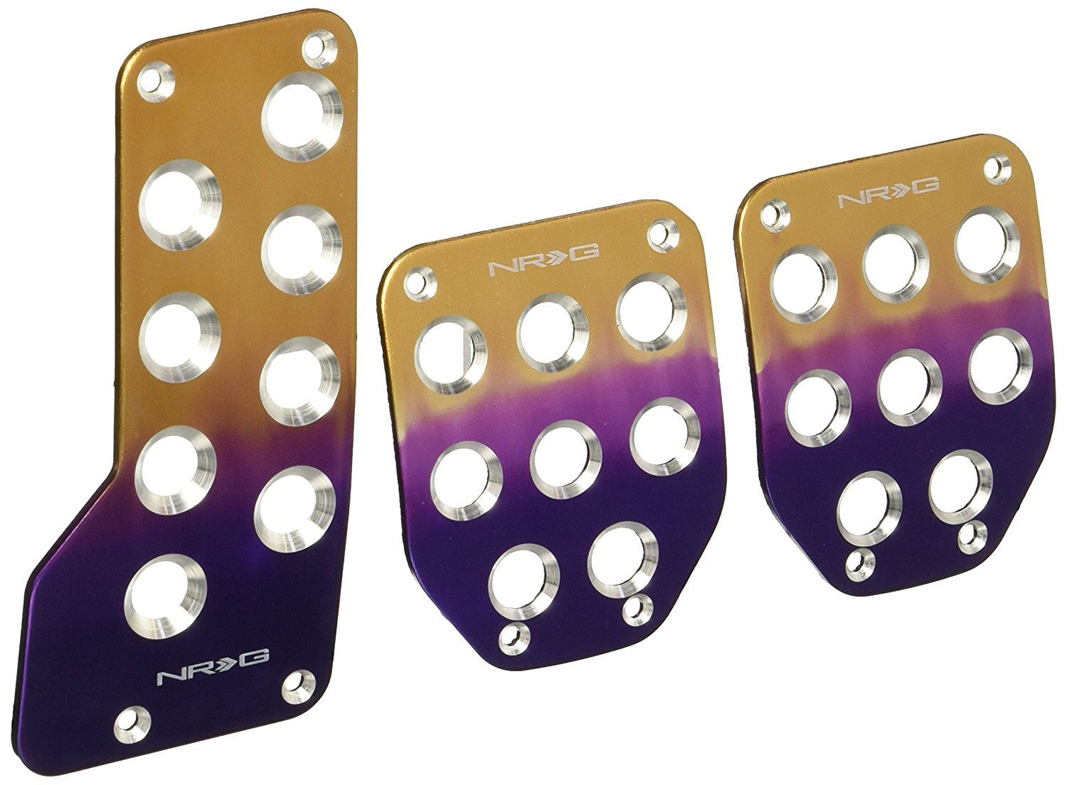 Image of NRG Innovations Pedalen Set Handgeschakeld Paars Aluminium