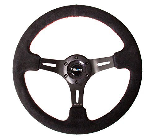 Image of NRG Innovations Stuur Deep Dish Zwart 350mm 76mm Suède