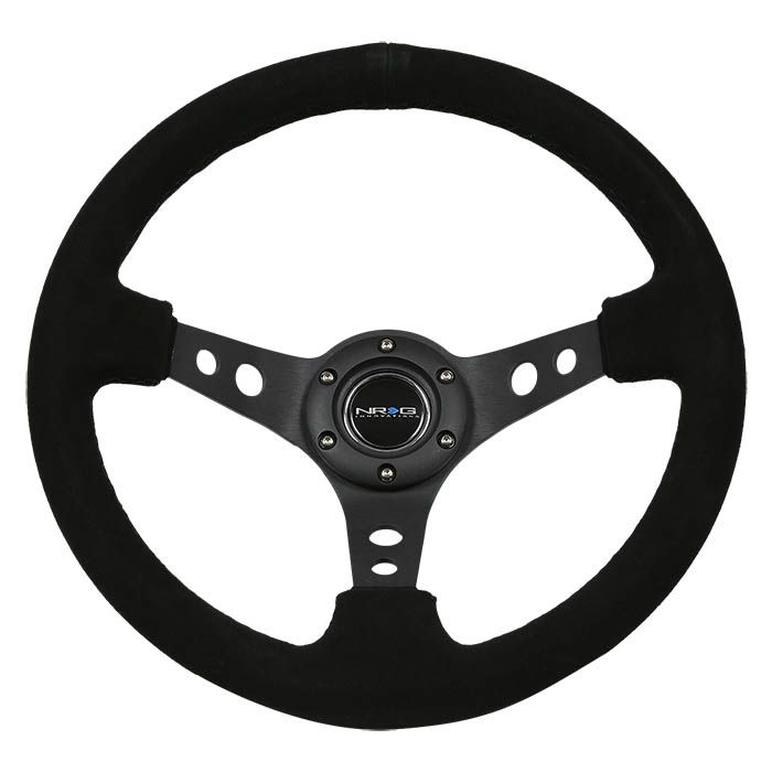 Image of NRG Innovations Stuur Deep Dish Zwart 350mm 76mm Suède