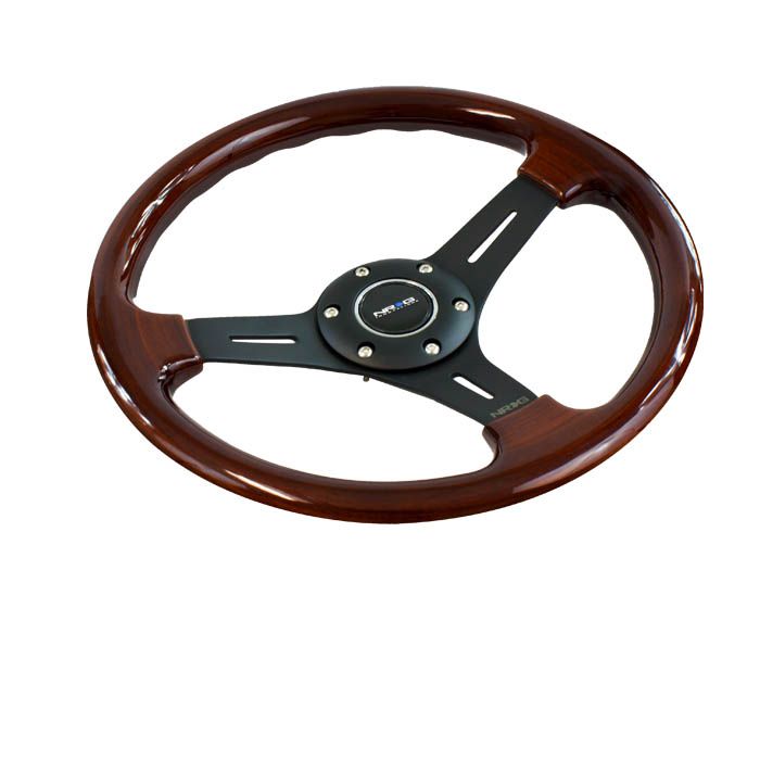Image of NRG Innovations Stuur Plat Zwart 350mm Hout