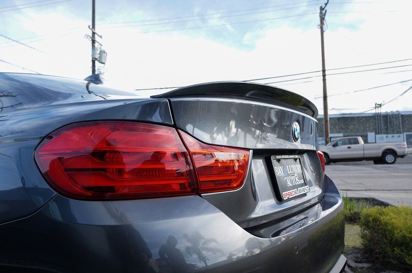 Image of PU Design Achter Spoiler M-Performance Style Achterklep Zwart ABS Plastic BMW 4-serie