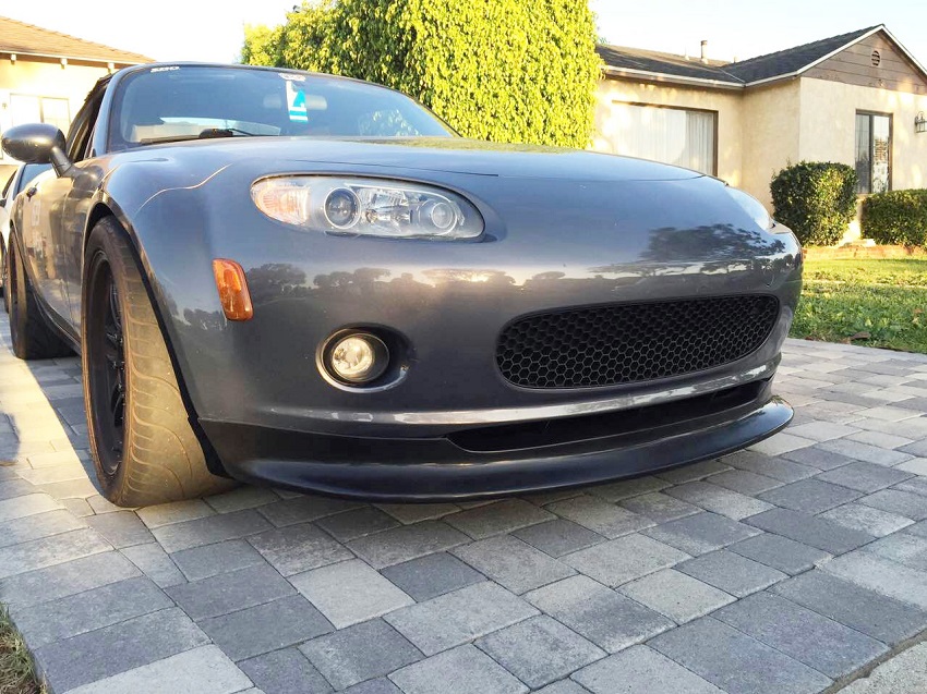 Image of PU Design Voor Bumper Lip GV Style Zwart Polyurethane Mazda MX-5