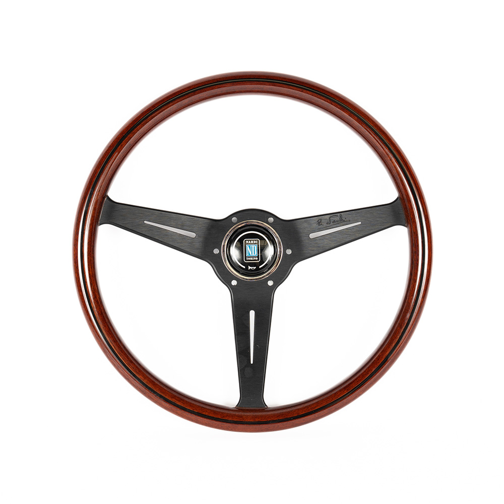Image of Nardi Stuur Plat Zwart 360mm Hout