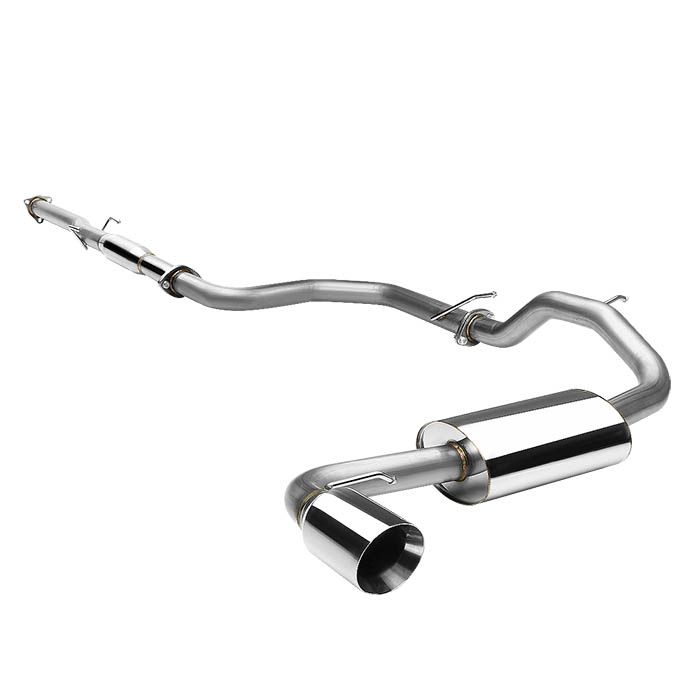 Image of SK-Import Cat-back Uitlaatsysteem Dubbelwandige Tip 61mm Roestvrij Staal Honda Civic