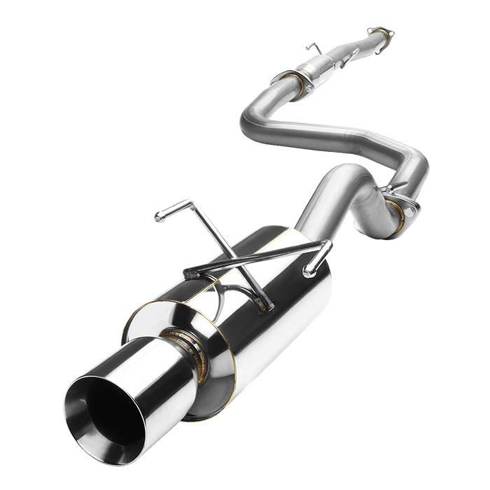 Image of SK-Import Cat-back Uitlaatsysteem Dubbelwandige Tip 61mm Roestvrij Staal Honda Civic