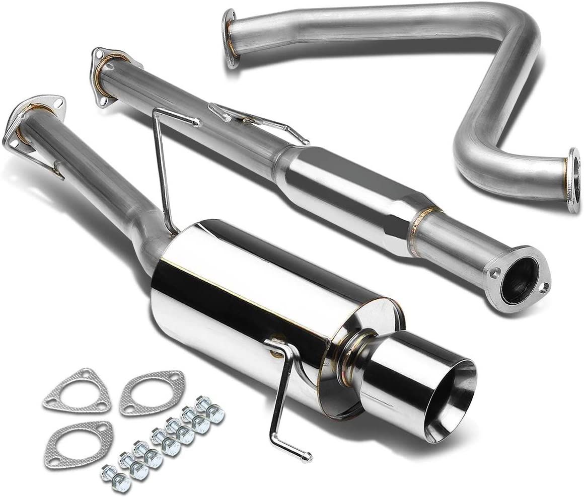 Image of SK-Import Cat-back Uitlaatsysteem Dubbelwandige Tip 61mm Roestvrij Staal Honda Prelude