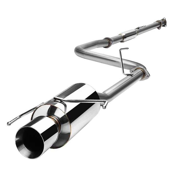 Image of SK-Import Cat-back Uitlaatsysteem Dubbelwandige Tip 61mm Roestvrij Staal Honda Prelude