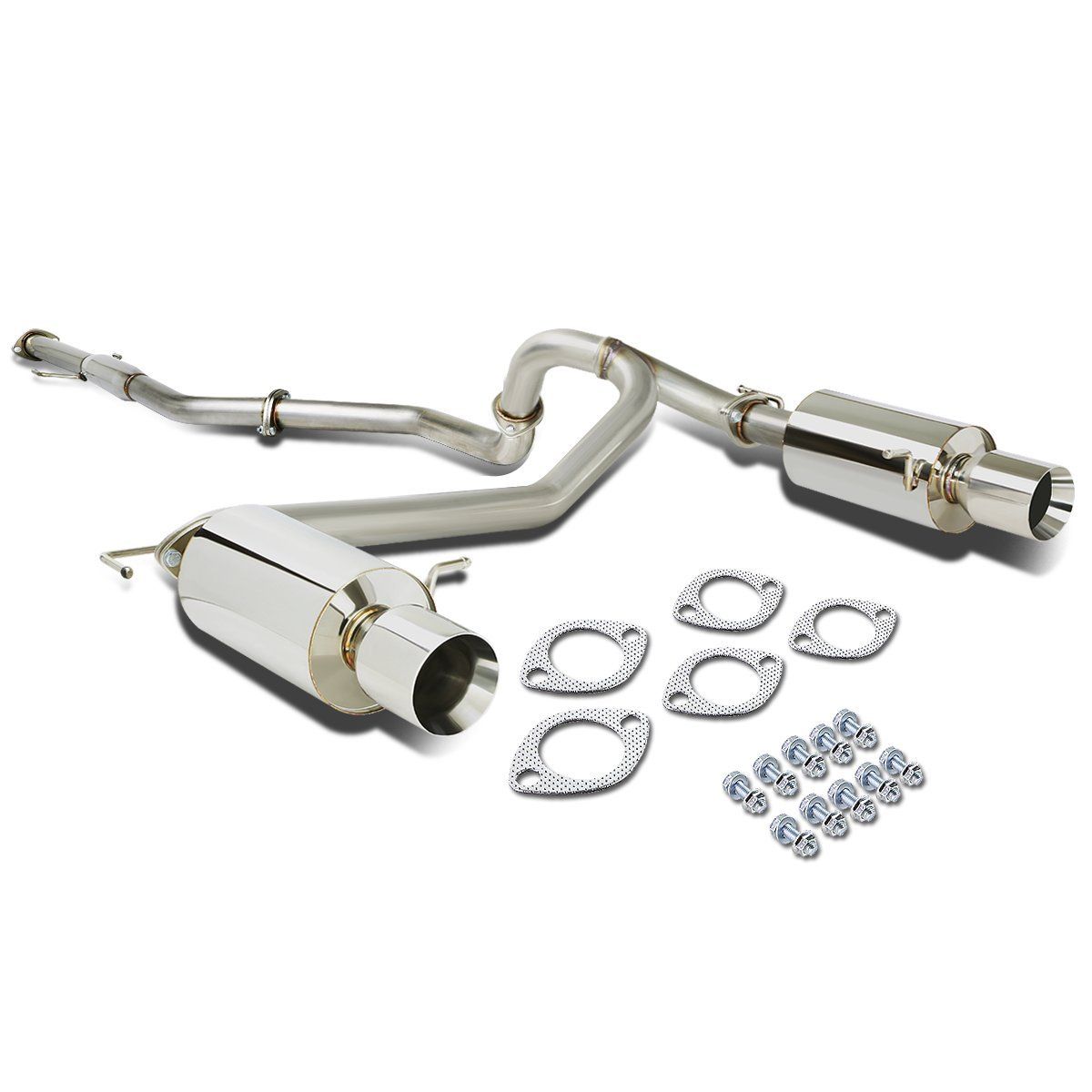 Image of SK-Import Cat-back Uitlaatsysteem Dubbelwandige Tip 61mm Roestvrij Staal Hyundai Coupé