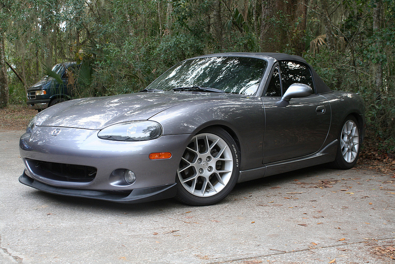 Image of PU Design Voor Bumper Lip GV Style Zwart Polyurethane Mazda MX-5 Facelift