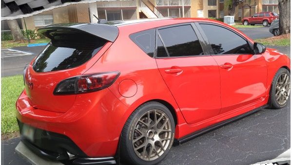 Image of CarbonWorks Achter Spoiler MS Style Met Remlicht Carbon Mazda 3