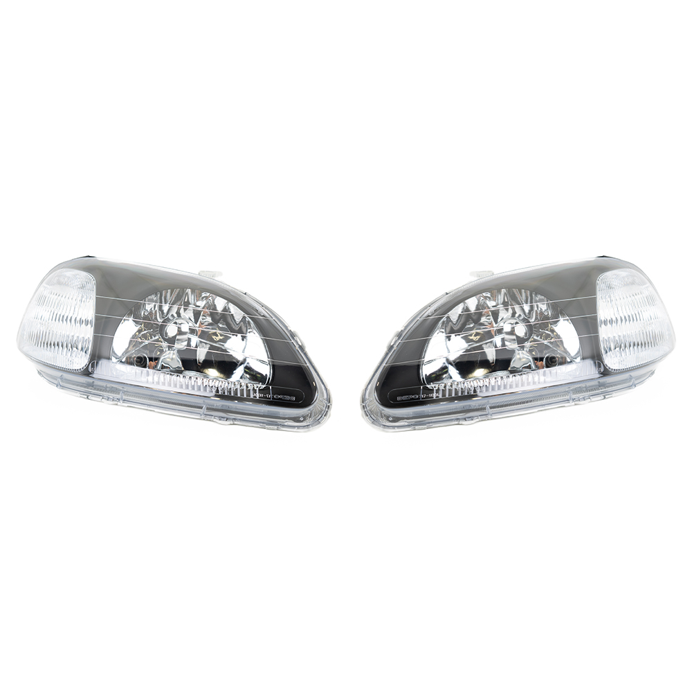 Image of DEPO Koplampen JDM Style TWEEDE KANS Black Housing Honda Civic Pre-Facelift 1996-1998