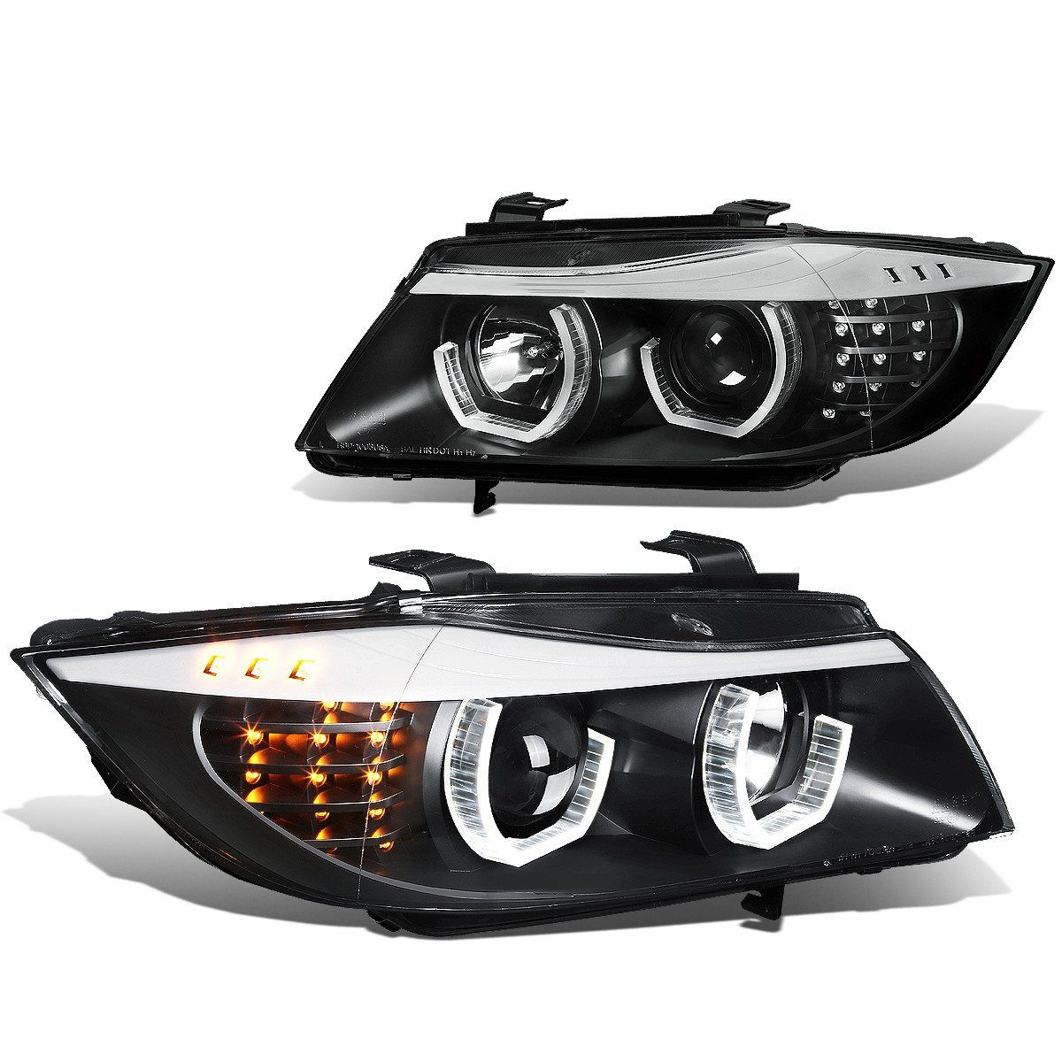 SK-Import Koplampen Project Angel Eyes Black Housing BMW 3-serie